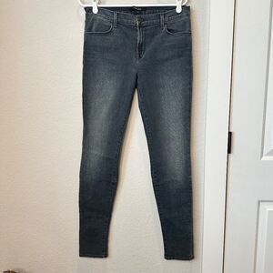 J Brand Kamila Crush Mid Rise Skinny Jeans Zipper Embellishment - Size 31 EUC